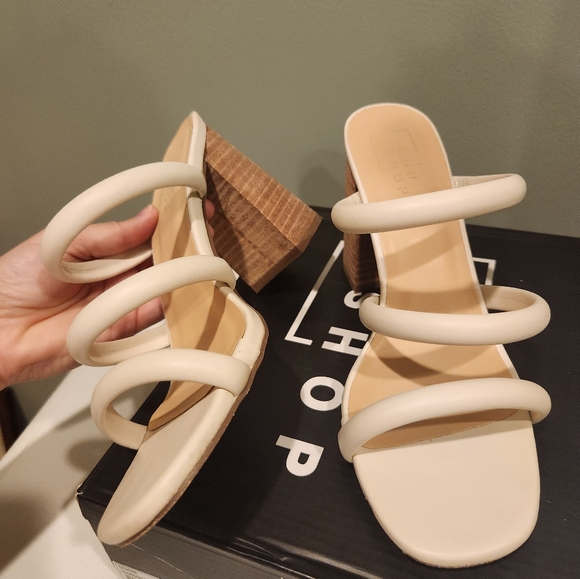 SHUSHOP HEELS color BONE size 6.5 - Picture 7 of 16